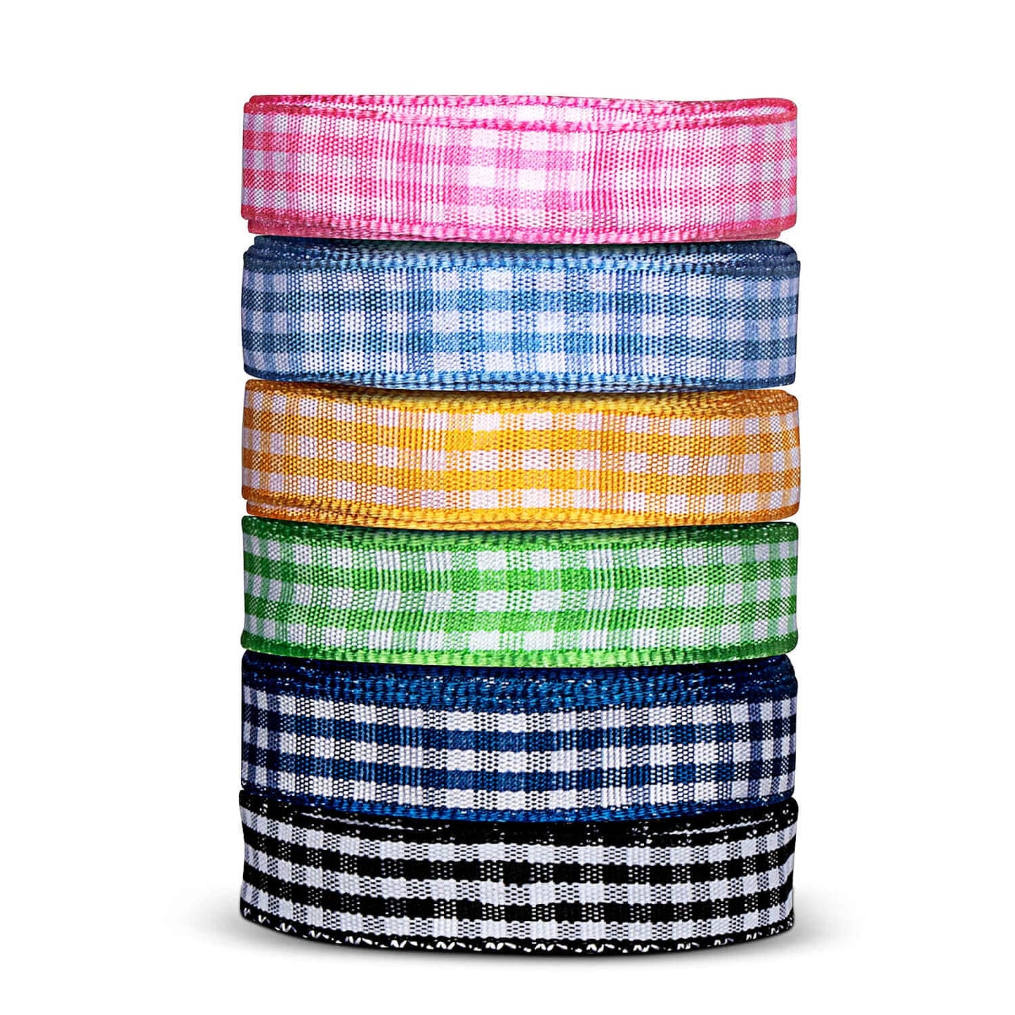SOFIRE Gingham Ribbon for Gift Wrapping, Plaid Buffalo Ribbon 3/8 Inch Wide 6 Rolls 30 Yards Checkered Ribbon for Crafts