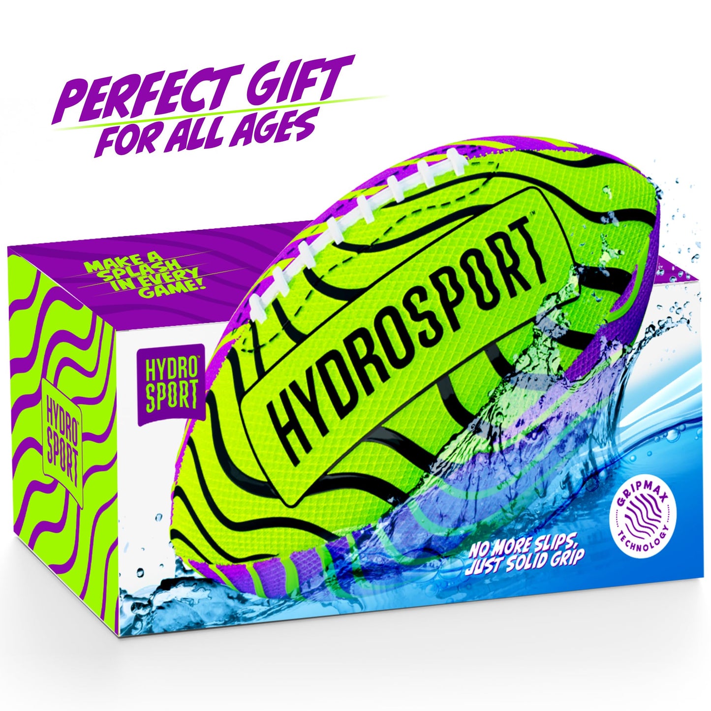 HydroSport Water Football for Pool, Beach, Lake - Waterproof Pool Toys for Kids Ages 8-12 - Teen Boys Gift - Swimming Balls Sports - Family, Teens Boys & Adults Fun - Outdoor Accessories