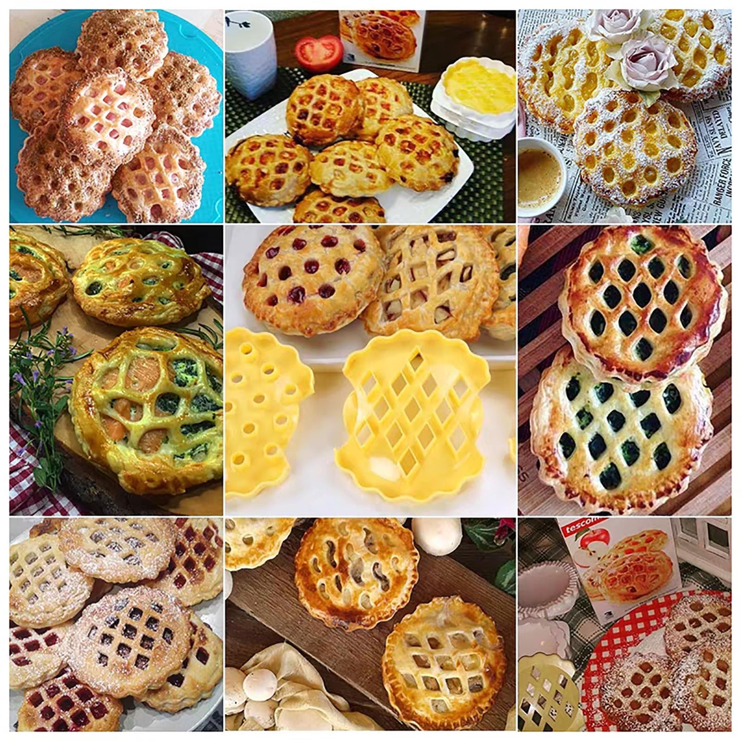 Dough Presser Pocket Pie Molds, Party Potluck Hand Pie Molds, Hand Pie Molds, Apple, Pumpkin And Acorn Shapes 3-Piece (Orbicular)