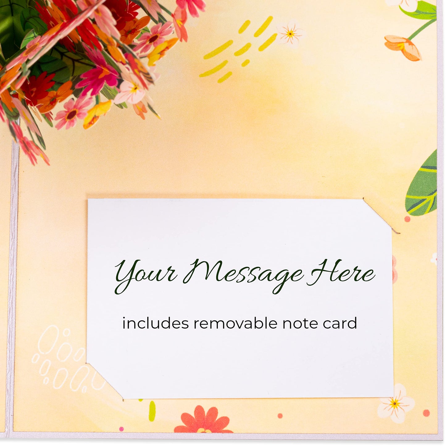 Paper Love 3D Spring Bouquet Pop Up Mother's Day Card, Gift for Mothers Day, Birthday, Wedding, Anniversary, Thank You, Get Well, All Occasion - 5" x 7" Cover - Includes Envelope and Note Tag