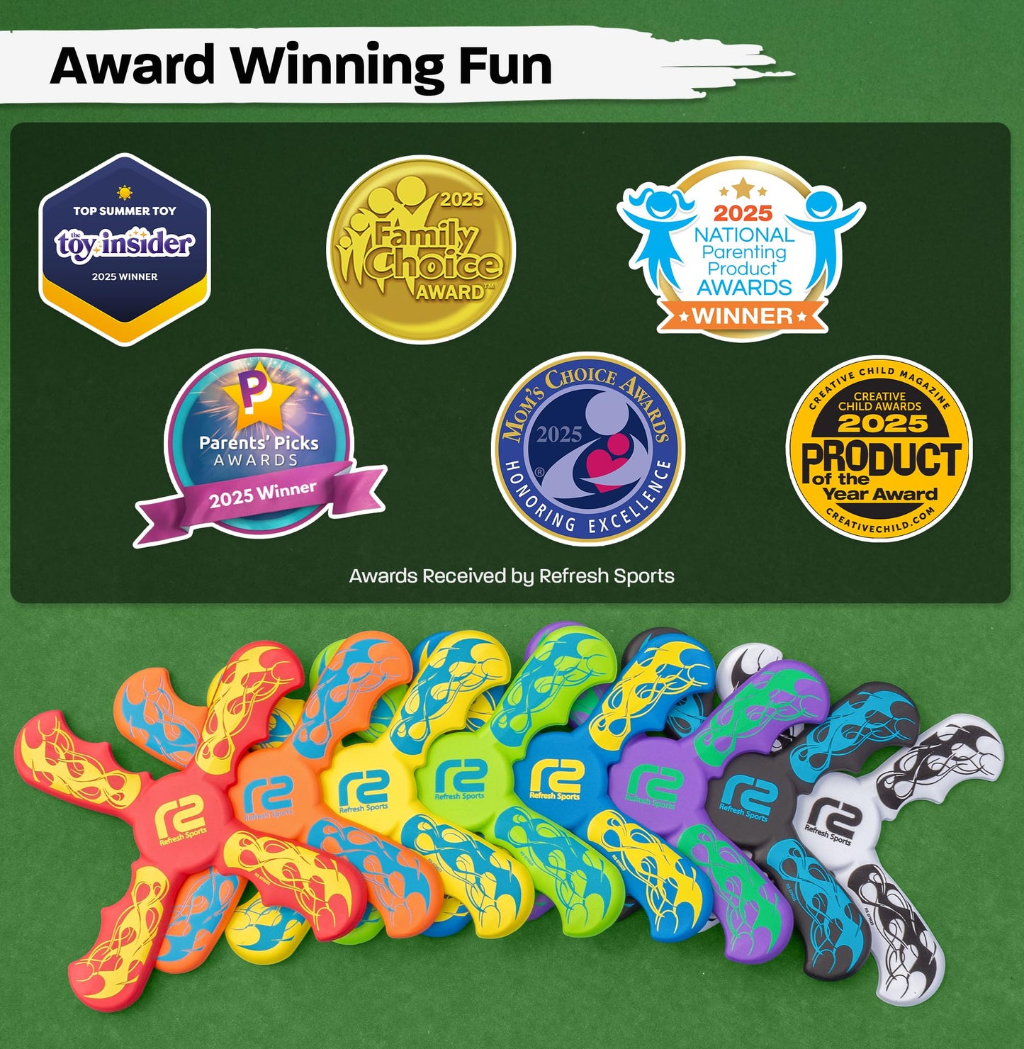 Fun Boomerang for Kids - Soft & Easy to Use - Outdoor Toys for Kids or Adults - Best Gifts for 6 7 8 9 10 Year Old Boys & Girls + 2026 Top Toys for Boys Age 8-12 - Fun Outdoor Toy for Boy Gift Ideas