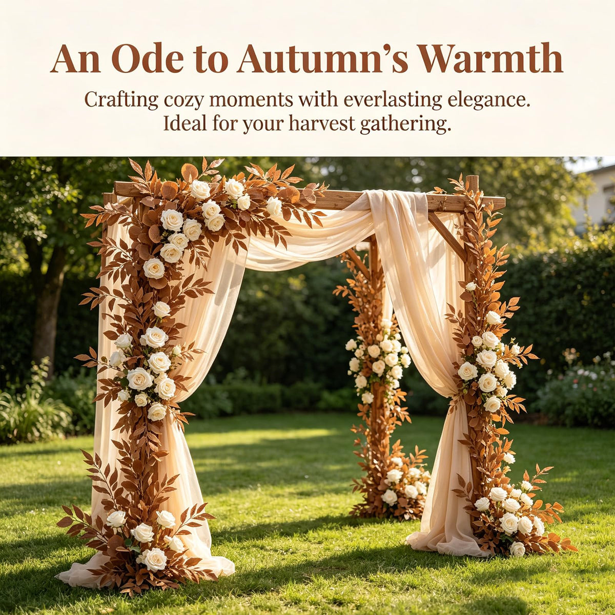 GREENTIME 2Pack 6.5Ft Fall Artificial Eucalyptus Garland with Willow Leaves