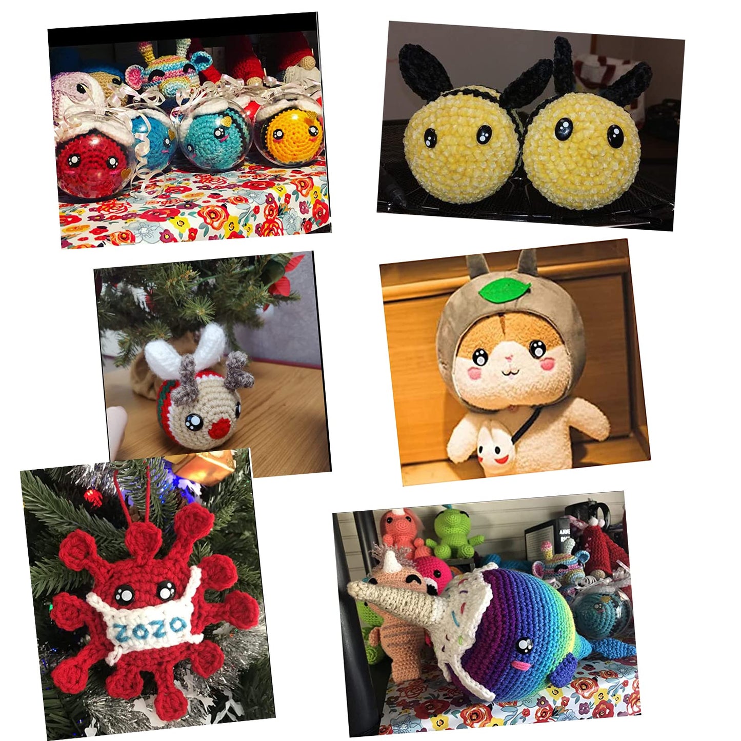 PH PandaHall Resin Safety Eyes, 100pcs 5 Size Craft Eyes Black Stuffed Crochet Eyes Kawaii Eyes with 100pcs Washers for Teddy Bear, Amigurumi Craft, Puppet, Plush Animal Making (8/10/ 12/14/ 16mm)