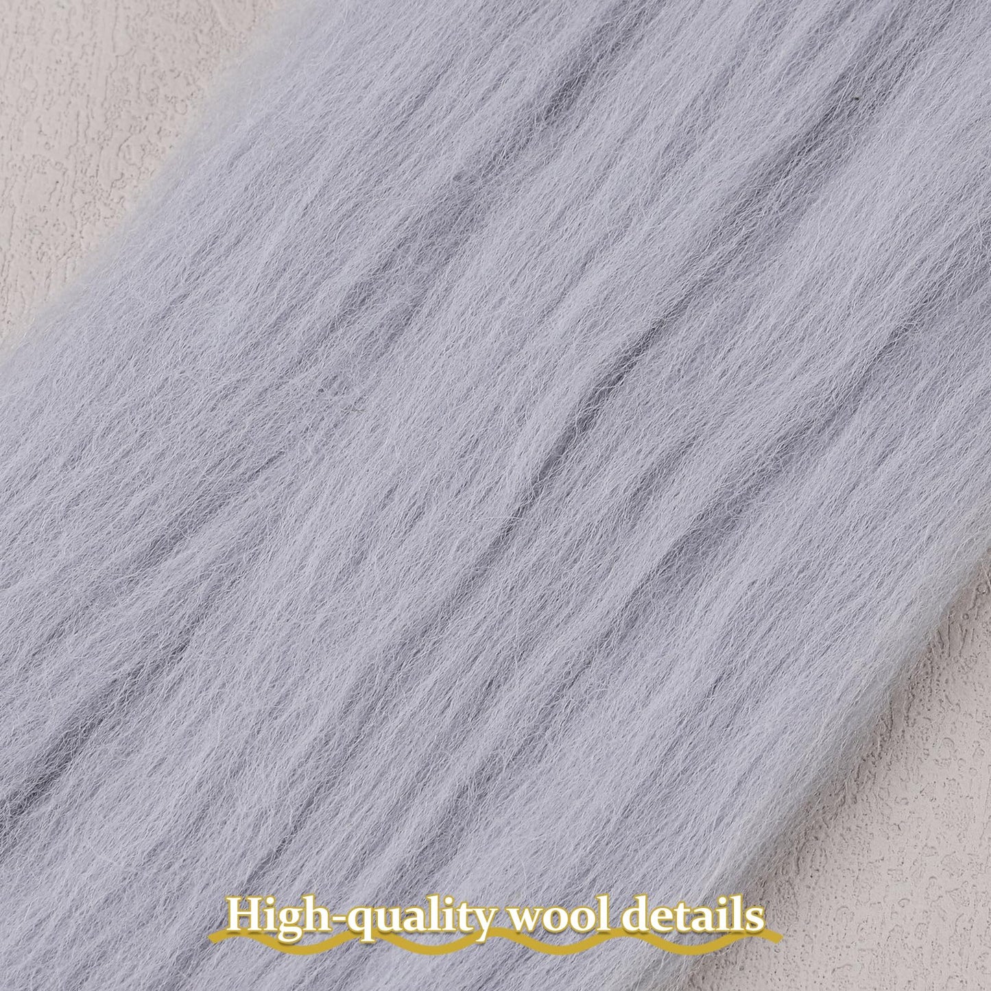 QMNNMA Wool Roving Yarn, Super Wool Chunky Yarn, 14.1oz Wool Felting Supplies