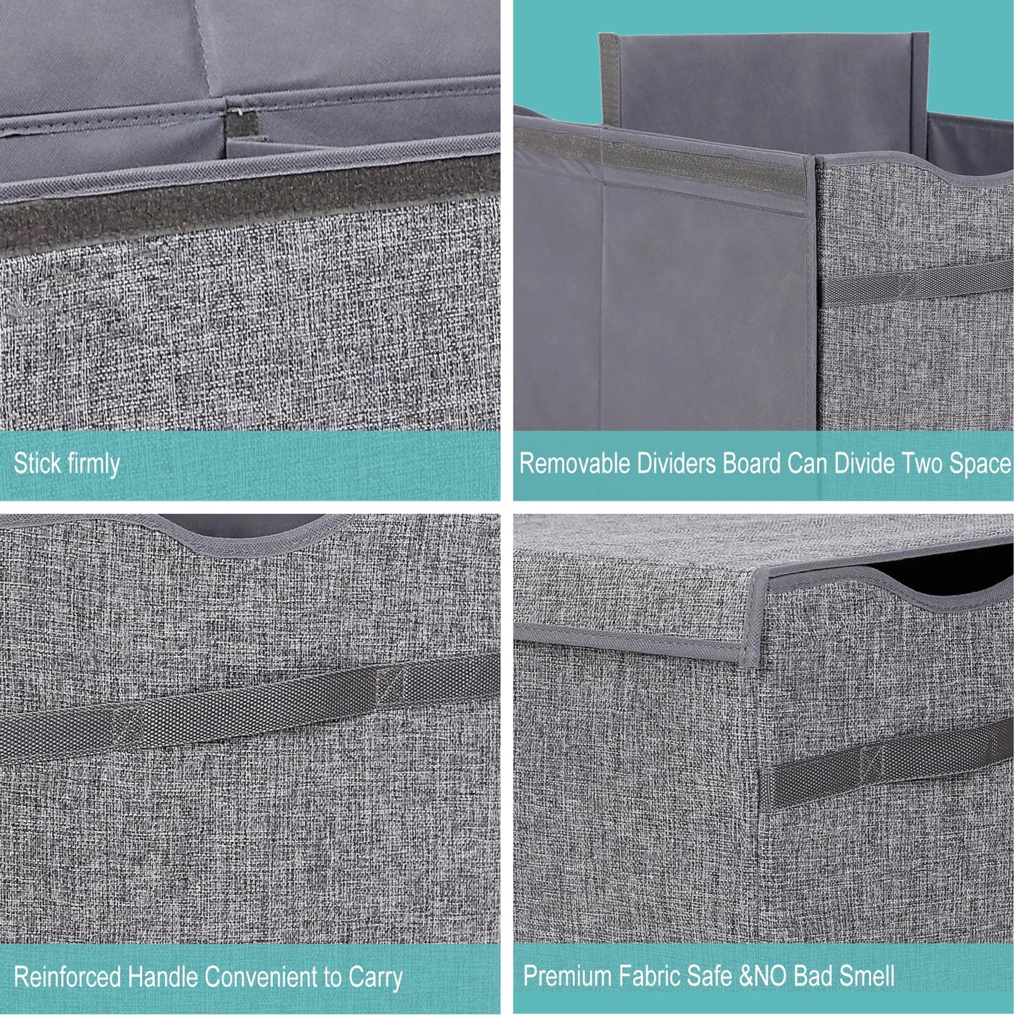 VICTOR'S Kids Toy Box Chest - Extra Large Lightweight Collapsible Toy Storage Organizer Boxes Bins Baskets for Kids, Boys, Girls, Nursery Room, Playroom, Closet (Linen Gray)