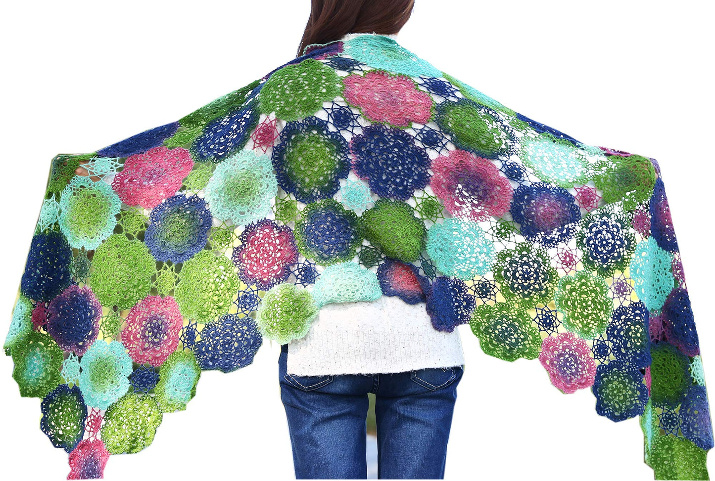 golo Wool Yarn for Knitting 550yd 0.22Ib Cachemire Multicolor Rainbow Yarn (Orange Grey)