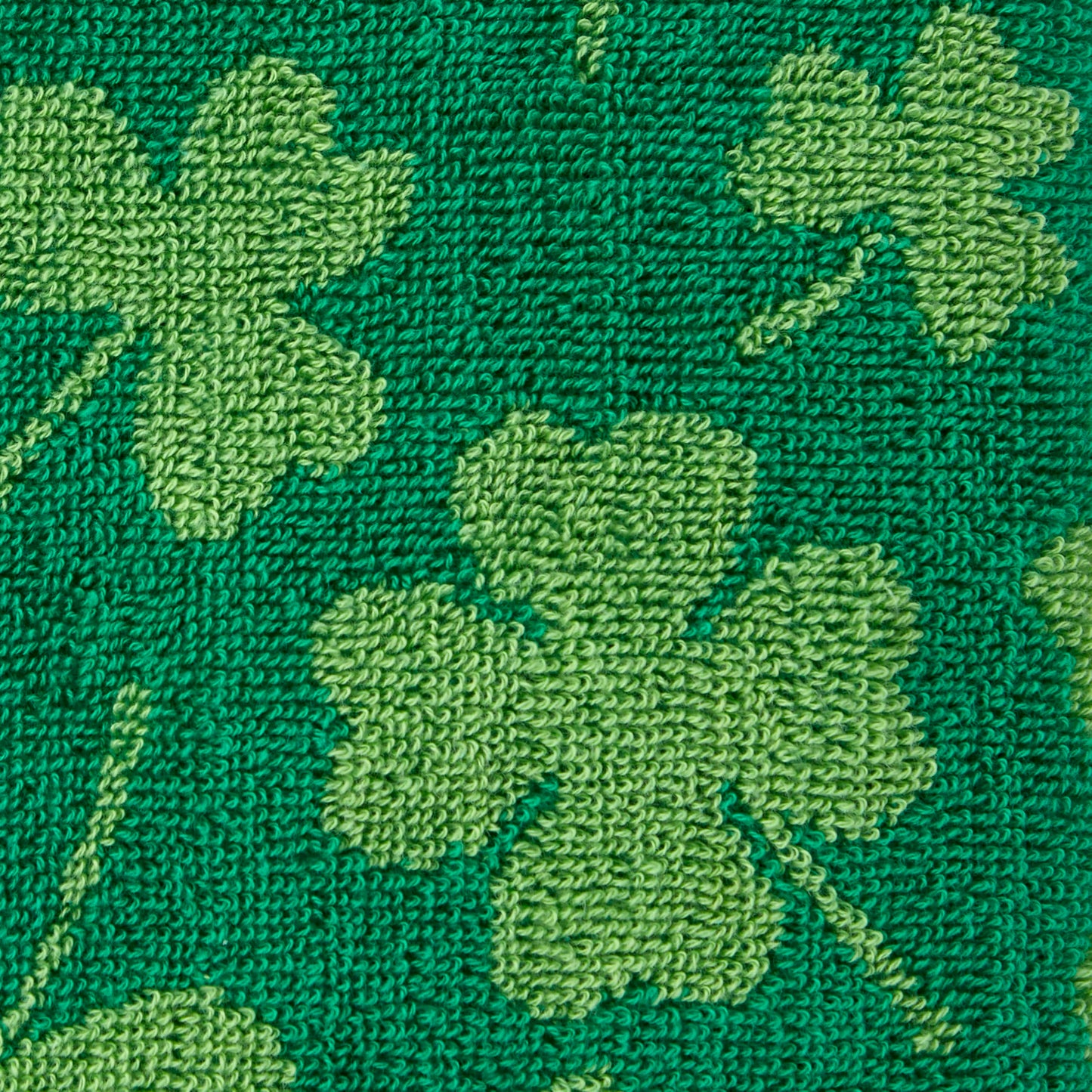 St. Patrick's Shamrock Hand Towel 2pc Set for Bath/Kitchen/Bar & Gift, Green