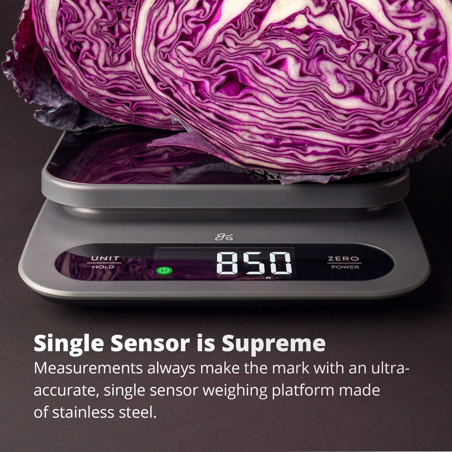 High Capacity Kitchen Scale - A Premium Food Scale That Weighs in Grams & Ounces w/a 22 Pound Capacity | Feat. a Hi-Def LCD Screen and Stainless Steel Platform | Designed in St. Louis