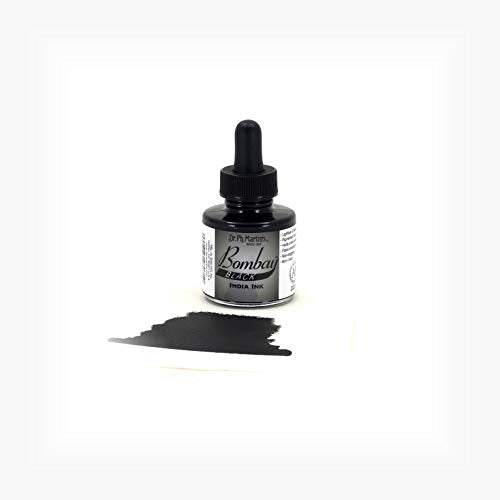 Dr. Ph. Martin's Bombay India (7BY) Ink Bottle, 1.0 oz, Black