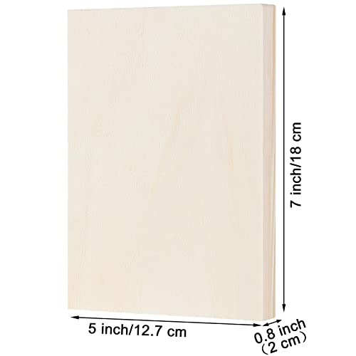 ADXCO 8 Pack Wood Panels 5 x 7 inch Wooden Canvas Board Unfinished Wooden Panel Boards for Painting, Arts, Pouring Use with Oils, Acrylics