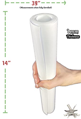EVA Foam Cosplay - 1mm (1mm to 10mm) - White or Black - 14" x 39" Sheet - Ultra High Density Craft Foam 85 kg/m3 - by The Foamory