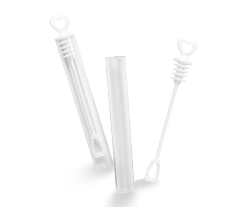 Big Mo's Toys 40 Pack Mini Heart Bubble Wands – Great Wand Bubbles Party Favors for Weddings and Anniversaries