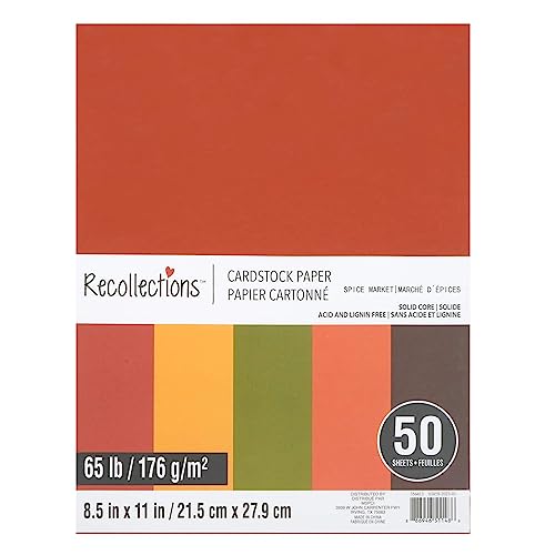 Spice Market 8.5”; x 11”; Cardstock Paper by Recollections®, 50 Sheets