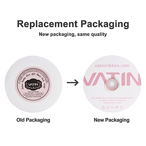 VATIN 1 inch Double Faced Polyester Satin Ribbon Vanilla - 25 Yard Spool, Perfect for Wedding, Wreath, Baby Shower,Packing and Other Projects.