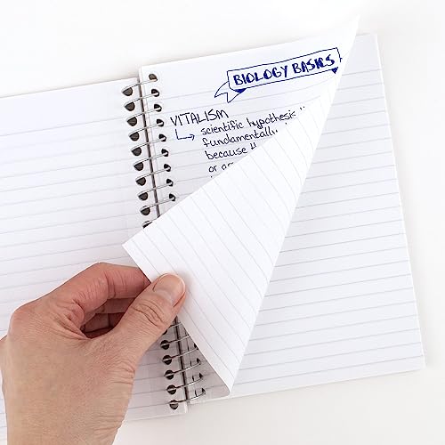 Five Star Personal Size Spiral Notebook, 1-Subject, College Ruled Paper, Fights Ink Bleed, Water Resistant Cover, 4-3/8" x 7", 100 Sheets, Tidewater Blue (45484AA4)