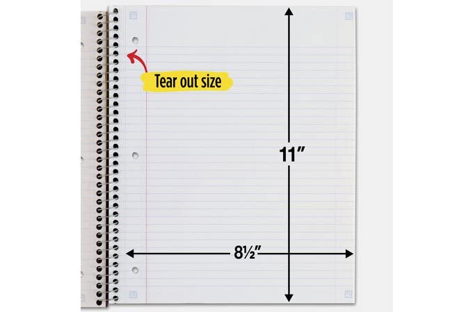 Five Star Spiral Notebook + Study App, 5-Subject, College Ruled Paper, Fights Ink Bleed, Water Resistant Cover, 8-1/2" x 11", 200 Sheets, Black (72081)