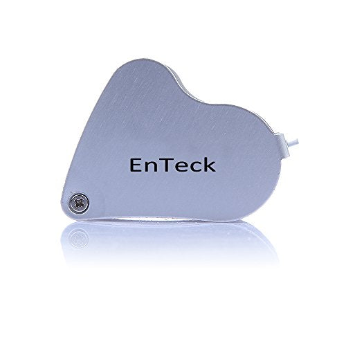 EnTeck 30X 60X Dual Lens LED Illuminated Jewelry Magnifier, Pocket Microscope Magnifying Jewelers Eye Loupe Glasses