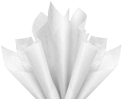 Basic Solid White Bulk Tissue Paper 15" x 20" - 100 Sheets