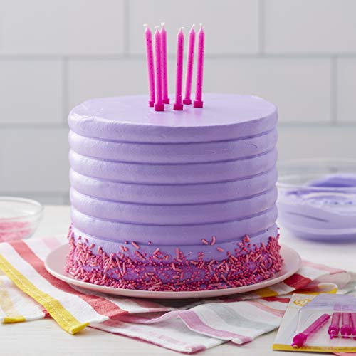 Wilton Birthday Glitter Candles - PINK (Set of 10)