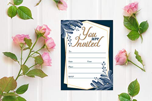 Stonehouse Collection | You Are Invited Formal Fill-in Party Invitations With Envelopes | 25 Invites & Envelopes | Wedding, Baby Shower, Rehearsal Dinner, Birthday Party (Formal Your Invited)