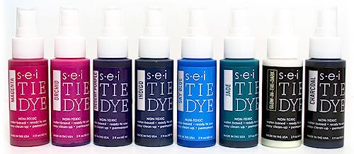 S.E.I. Galaxy Tie-Dye Kit, Fabric Spray Dye, 8 Colors