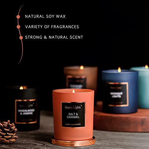 Scented Jar Candle with Favorite Natural Fragrances - Quality Soy Wax, Smokeless Cotton Wick, Long Lasting 35 Hour Burn. Includes Luxury Lid in Gift Pack