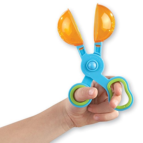 Learning Resources Handy Scoopers - 4 Pieces, Ages 3+ Toddler Learning Toys, Fine Motor and Sensory Toys, Sand Box Toys for Toddlers, Kid Tweezers
