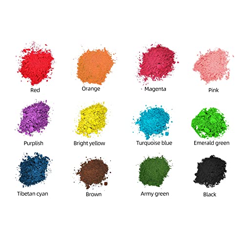 Tie Dye Powder, 12 Colors Dye Packets, Color Powder Packets Bright Fabric Dye, Tie Dye Party Supplies Suitable for Children and Adults(12Pack,10G Per Pack)…