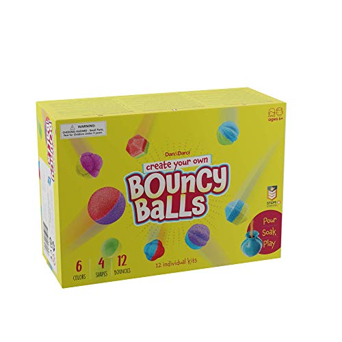 Make Your Own Bouncy Ball Kit for Kids - 12 Individual Kits - Science Party Favors - Cool Birthday Parties Activities for Kids - Create 12 Balls - Fun DIY Arts and Crafts Bulk - Craft Projects Gifts