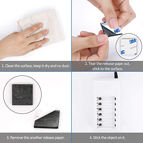 UPINS 120 Pack Double Sided Foam Tape Square Self-Adhesive Foam Tape Black Strong Tape Pads for DIY Art Crafts Supplies