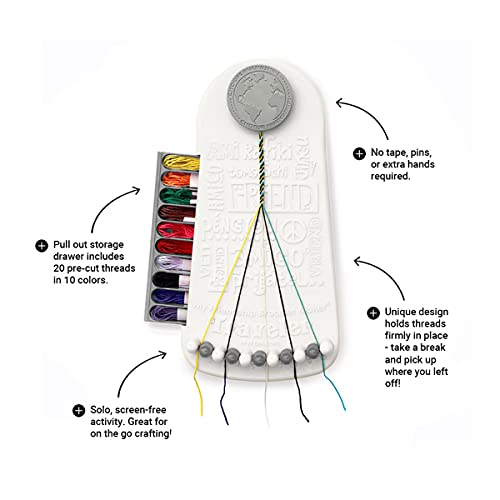 Choose Friendship, My Friendship Bracelet Maker®, 20 Pre-Cut Threads - Makes Up to 8 Bracelets (Craft Kit, Kids Jewelry Kit, Gifts for Girls 8-12)