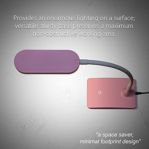 Pink Desk Lamps for Home Office - Super Bright Small Desk Lamp with USB Charging Port, a Perfect LED Desk Light as Study Lamp, Bedside Reading Lights