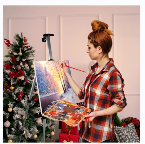 Artist Easel Stand, RRFTOK Metal Tripod Adjustable Easel for Painting Canvases Height from 17 to 66 Inch,Carry Bag for Table-Top/Floor Drawing and Didplaying