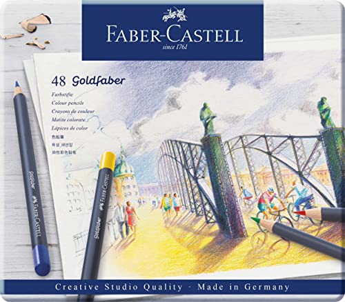 Faber-Castell Creative Studio Goldfaber Color Pencils - Tin of 48
