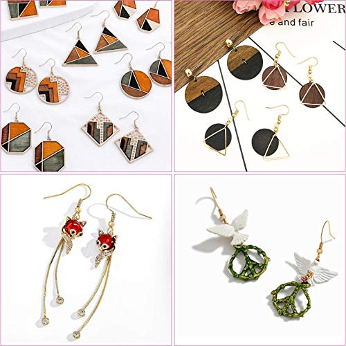 Earring Hooks, Anezus 1900Pcs Earring Making Supplies Kit with Jewelry Hooks, Fish Hook Earrings, Earring Backs, Jump Rings for Jewelry Making and Earring Repair,Gifts for Women
