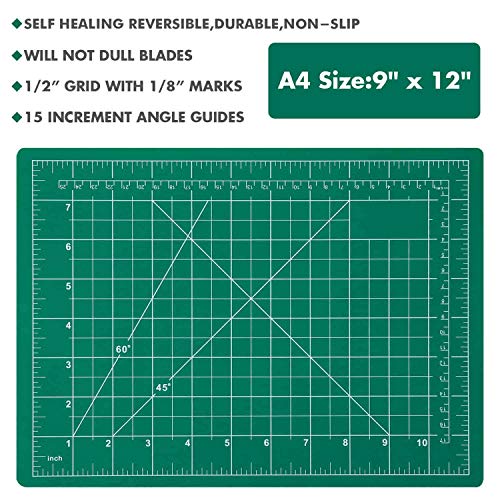 Anezus Craft Knife Precision Cutter and Self Healing Cutting Craft Mat Hobby Knife Set with 30 PCS Knife for Art Hobby Craft Scrapbooking Stencil