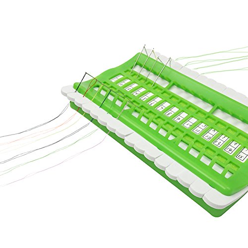D&D Floss Organizer Embroidery Kit Cross Stitch Tool, 30 Positions Thread Organizers, Plastic & Foam, Green