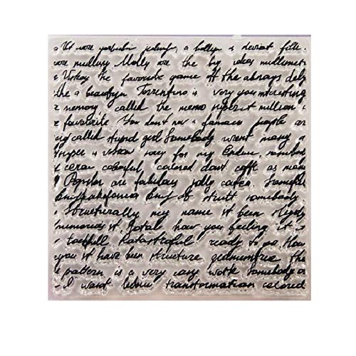 Welcome to Joyful Home 4pcs/Set Background Rubber Clear Stamp for Card Making Decoration and Scrapbooking