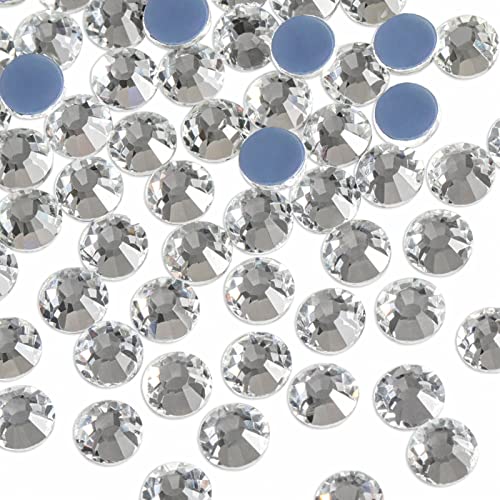 Beadsland Hotfix Rhinestones, 2880pcs Flatback Crystal Rhinestones for Crafts Clothes DIY Decoration, Crystal, SS10, 2.7-2.9mm