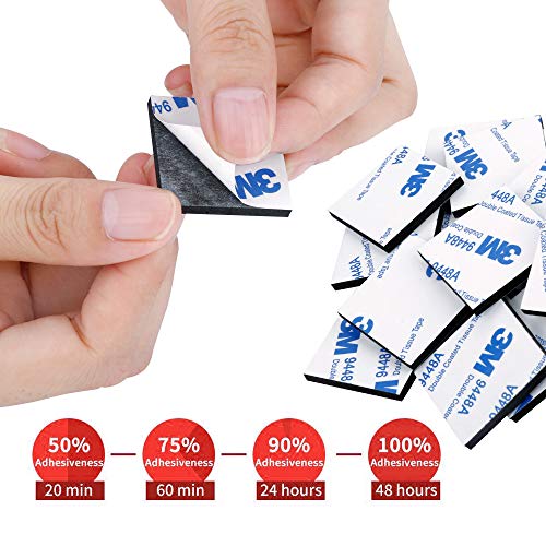 UPINS 120 Pack Double Sided Foam Tape Square Self-Adhesive Foam Tape Black Strong Tape Pads for DIY Art Crafts Supplies