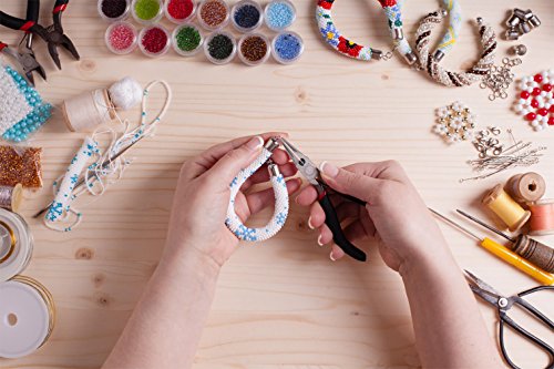Paxcoo 1200Pcs Open Jump Rings and Lobster Clasps Jewelry Findings Kit with Pliers for Jewelry Making (Silver and Gold)