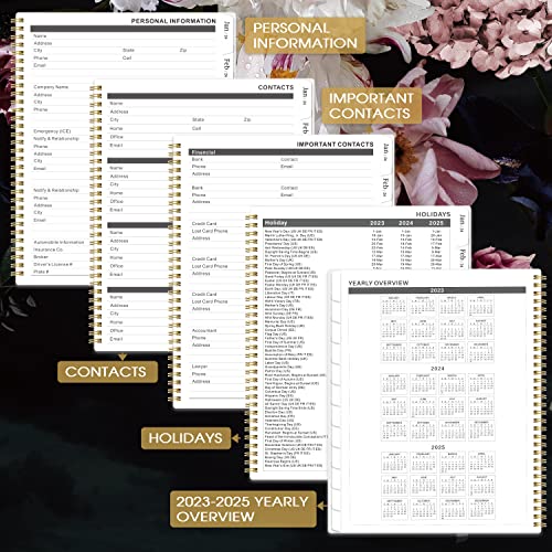 Monthly Planner/Calendar 2023-2025 - 2 Year Monthly Calendar 2023-2025 Planner, Jul. 2023 - Jun. 2025, 9'' x 11'', Large Monthly Planner with Monthly Tabs, Twin-wire Binding, Useful Inner Pocket