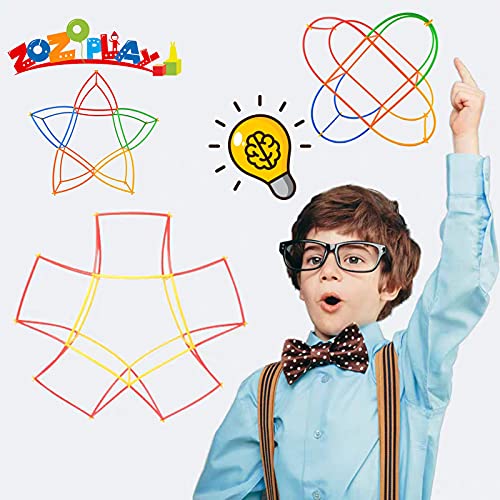 ZOZOPLAY Straw Constructor STEM Building Toys 400 Piece Straws and Connectors Building Sets Colorful Motor Skills Interlocking Plastic Engineering Toys Best Educational Toys Boy & Girl…