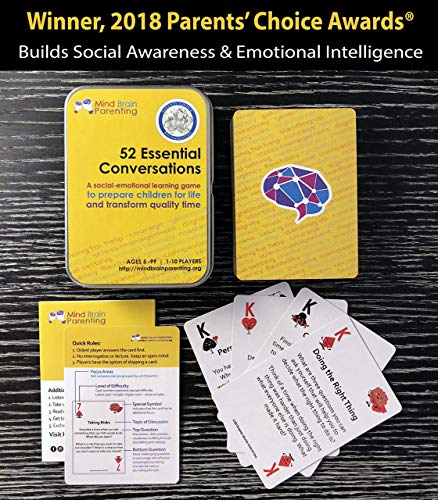 52 Essential Conversations by Harvard Educator for Home, Therapy, Speech, School Classroom - Conversation Cards for Kids, Family, Teacher & Counselor to Build Growth Mindset & Communication Skills