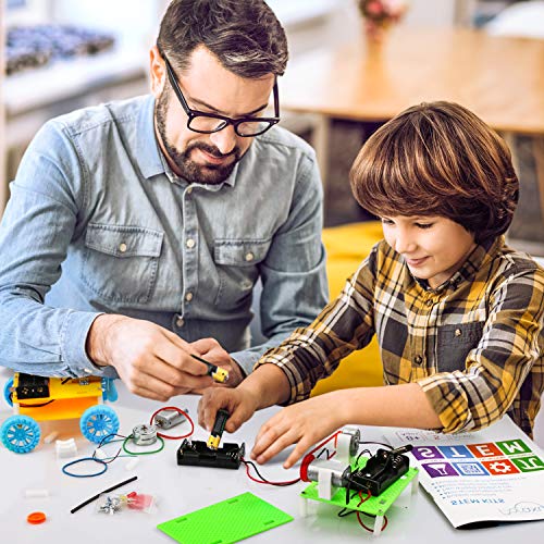 5 Set STEM Kits, STEM Projects for Kids Ages 8-12, Robotics for Kids, DC Motor Model Car Kit, Electric Building Engineering Experiment Science Kits, Toys Gifts for Boys and Girls Ages 8 9 10 11 12