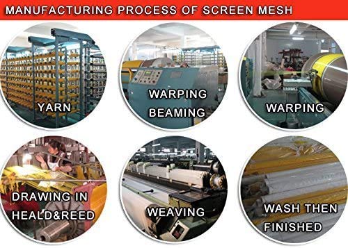 3 Yards 1.27 Meters Silk Screen Printing Fabric Mesh Screen Printing Mesh Wide High Tension Mesh Making Ink Supplies 160 Mesh(64T)