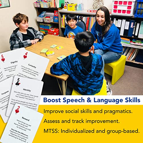 52 Essential Conversations by Harvard Educator for Home, Therapy, Speech, School Classroom - Conversation Cards for Kids, Family, Teacher & Counselor to Build Growth Mindset & Communication Skills