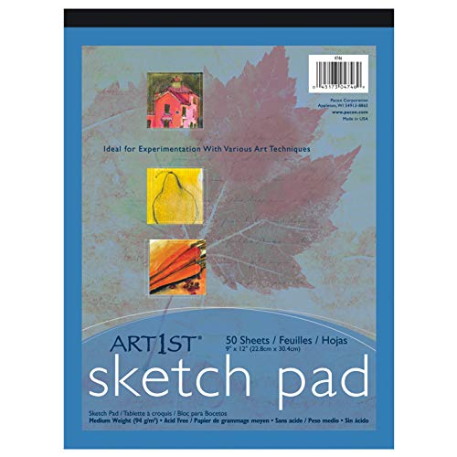 Pacon 4746 Art1st Sketch Pad, 60 lbs. Heavyweight Drawing Paper. 9 x 12, 50 Sheets
