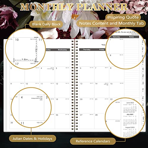Monthly Planner/Calendar 2023-2025 - 2 Year Monthly Calendar 2023-2025 Planner, Jul. 2023 - Jun. 2025, 9'' x 11'', Large Monthly Planner with Monthly Tabs, Twin-wire Binding, Useful Inner Pocket