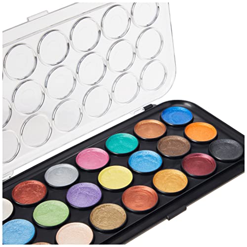 Yasutomo Paints NPWC21 Pearlescent Watercolor Set, 21-Colors, 1 Count (Pack of 1), Multicolor